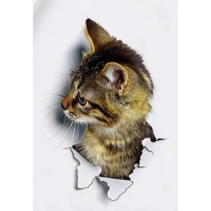 3pcs 3D Cute Cat Self-adhesive - Pvc Panel Background avaliação e preço