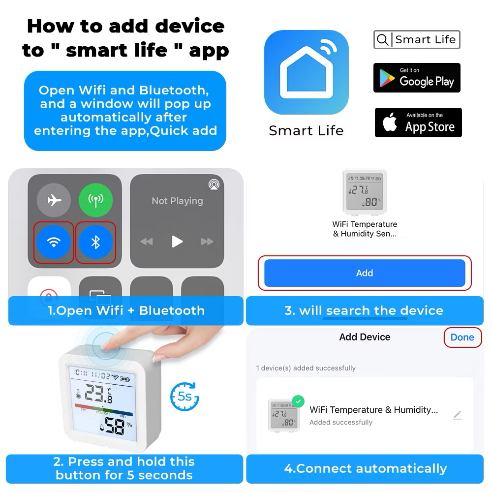 Tuya WiFi Temperature Humidity - Digital Hygrometer Probe avaliação e preço