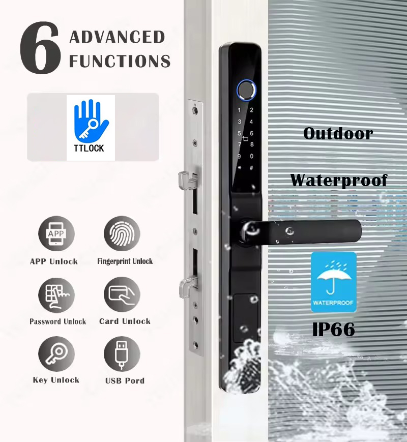 Waterproof Fingerprint Smart L - Glass Door Hinge avaliação e preço