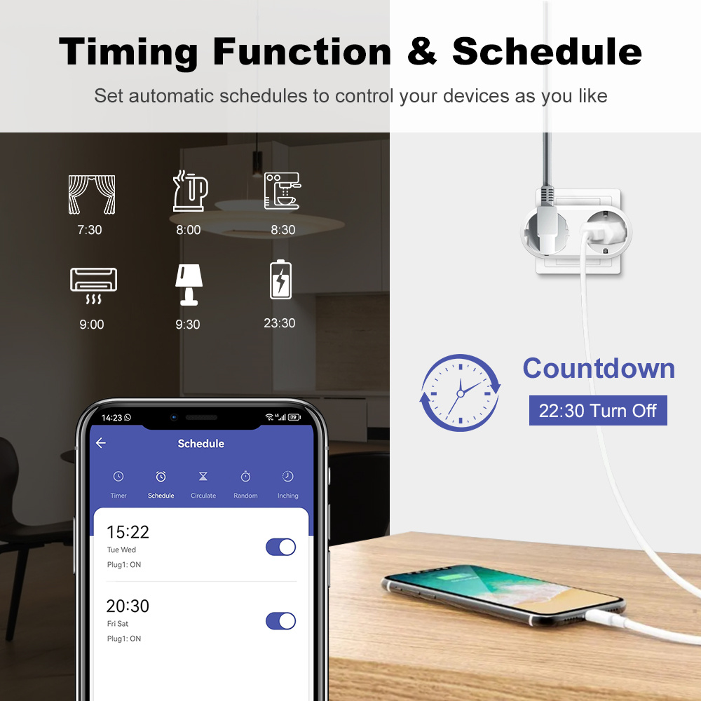 WiFi Smart Plug Dual Outlet 16 - Timer Dual Outlet avaliação e preço