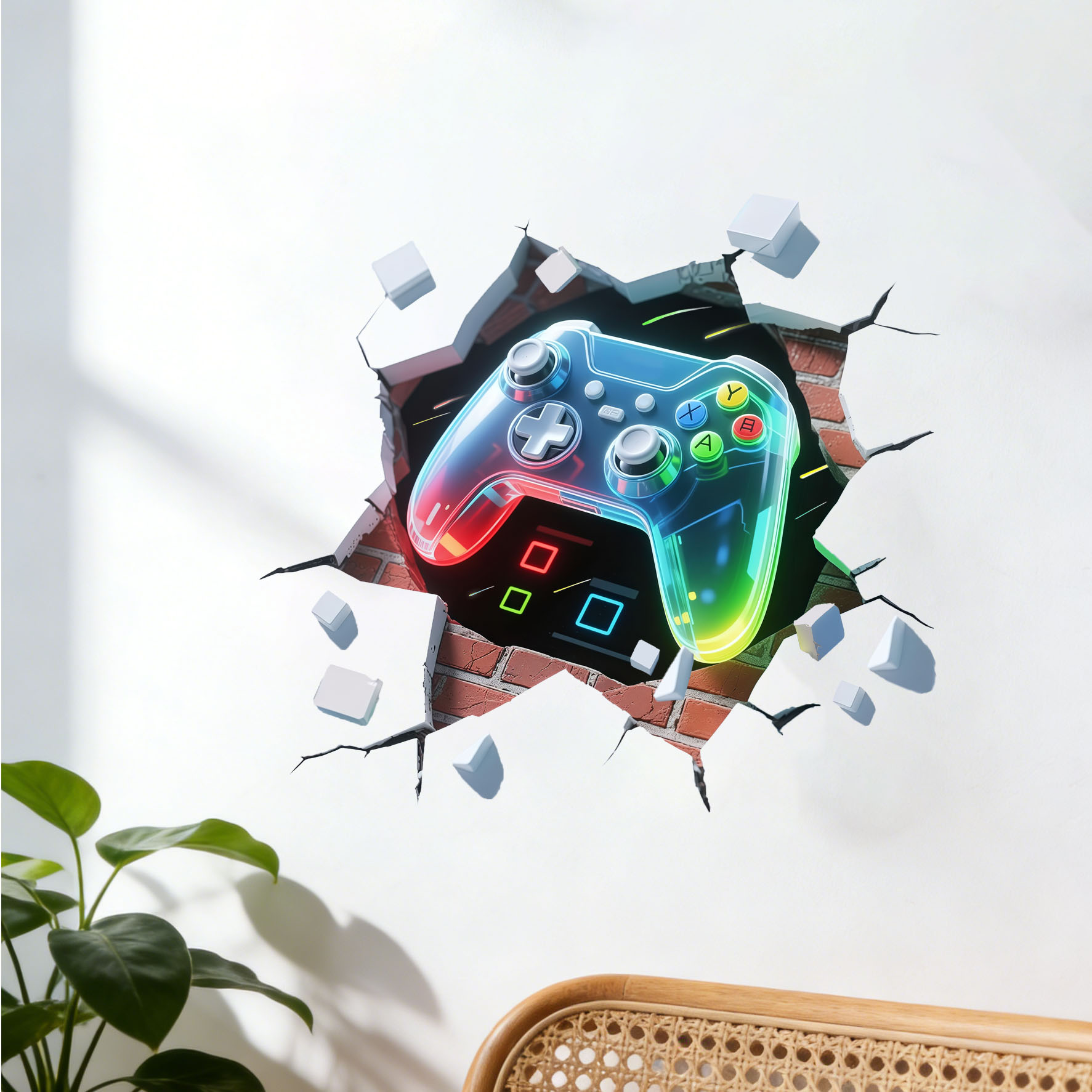 Game Controller Decal for Boys - Pvc Panel Background avaliação e preço