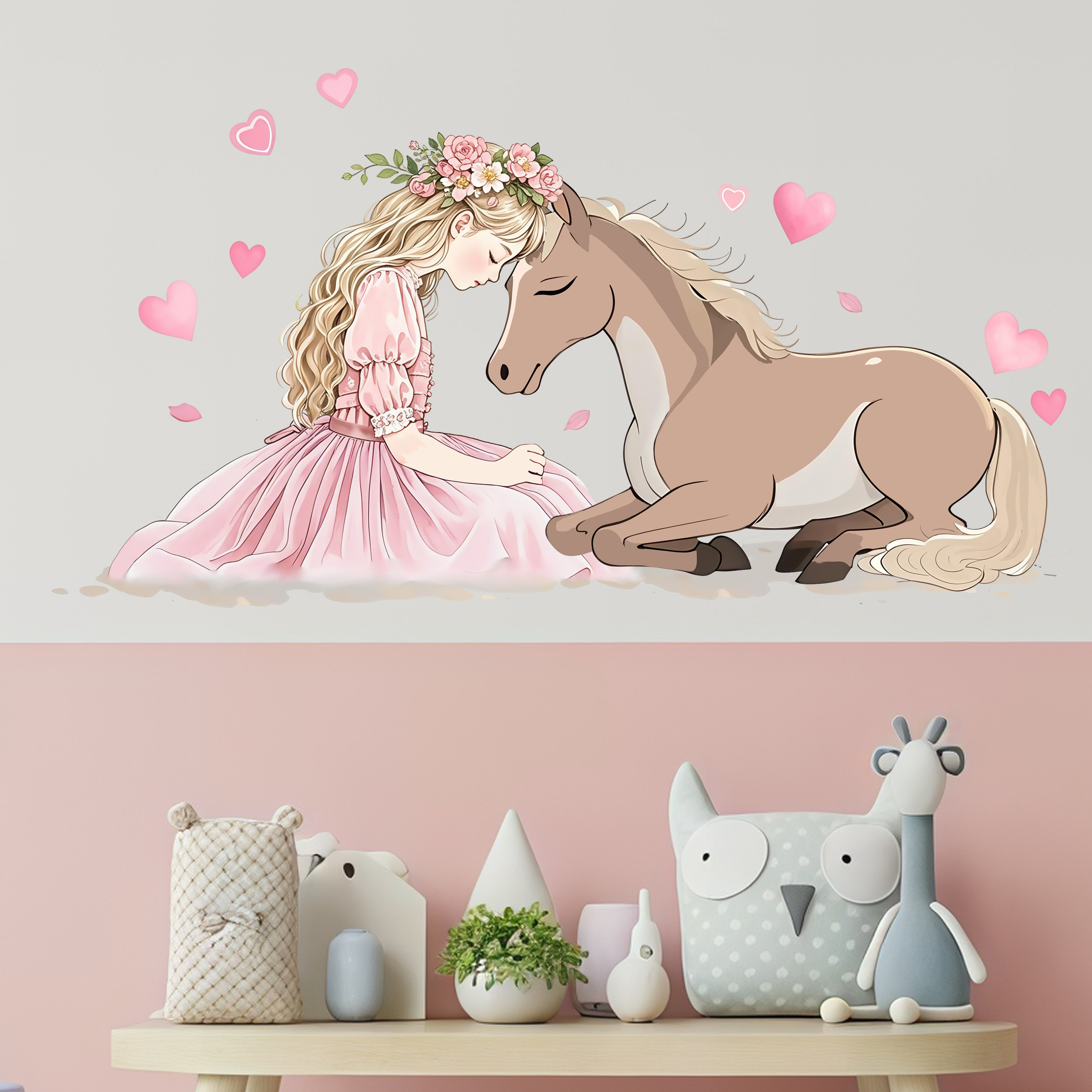 Romantic Horse Wall Stickers S - Pvc Panel Background avaliação e preço