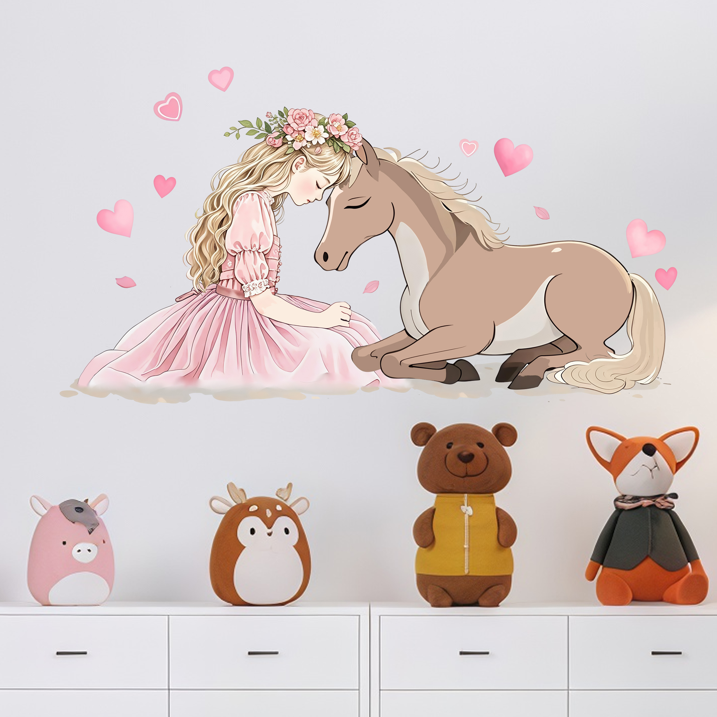 Romantic Horse Wall Stickers S - Pvc Panel Background avaliação e preço