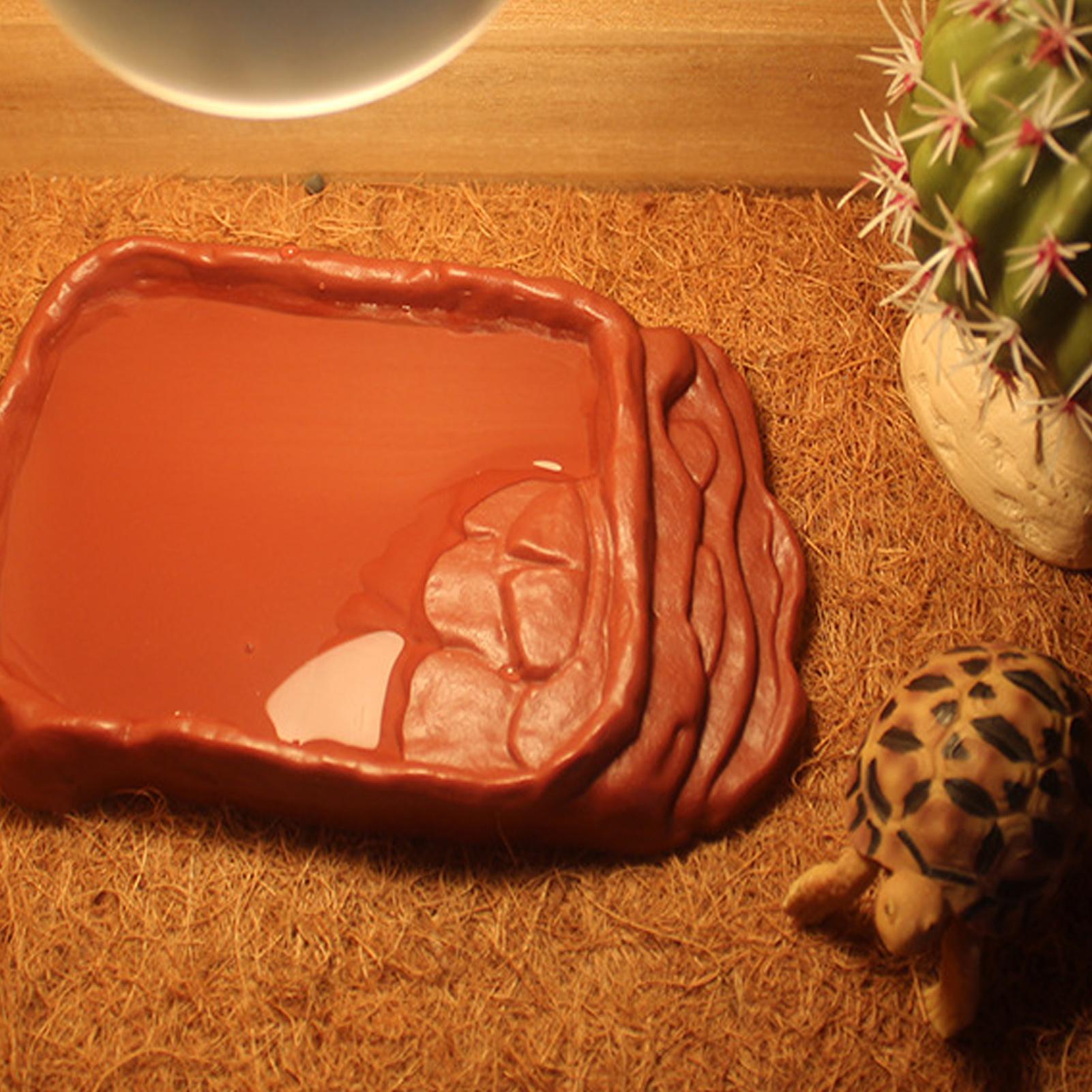 Turtle Water Dish With Anti-Sl - Water Dish Reptile avaliação e preço