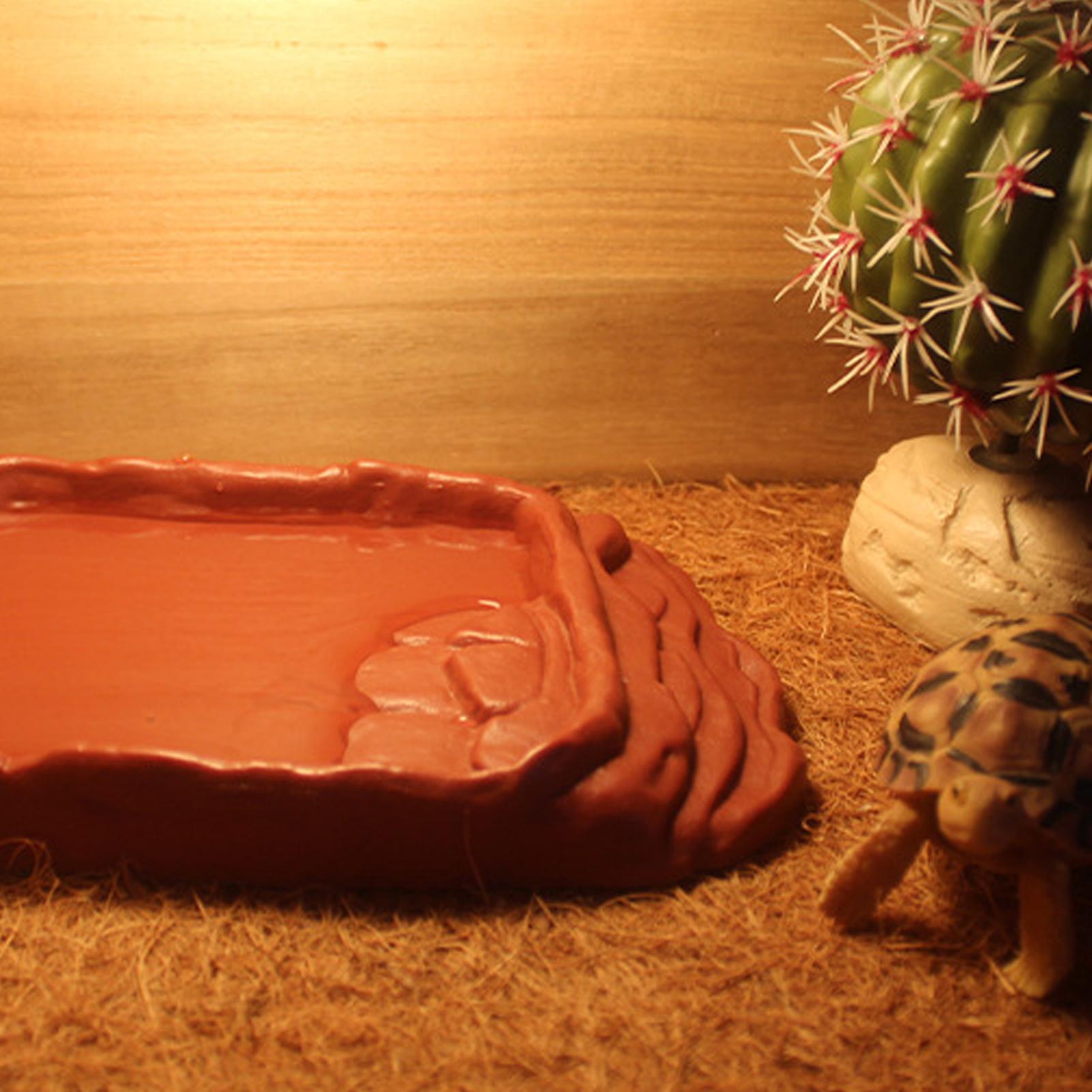 Turtle Water Dish With Anti-Sl - Water Dish Reptile avaliação e preço