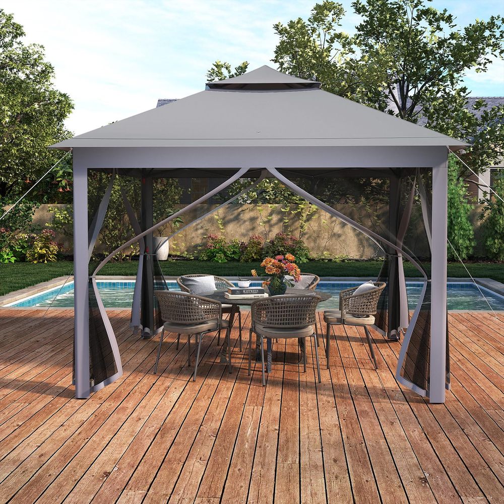 ft 11 ft Pop up Gazebo, Portab - Screen Top Mesh avaliação e preço