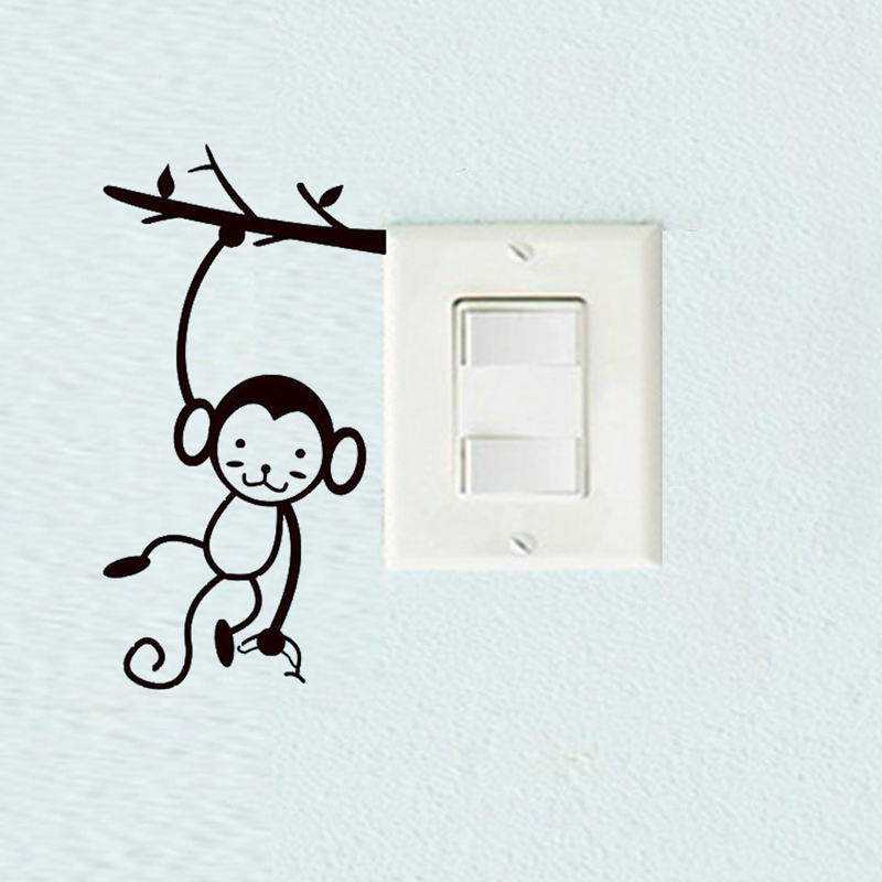 Black Cute Monkey Hanging Tree - Pvc Panel Background avaliação e preço