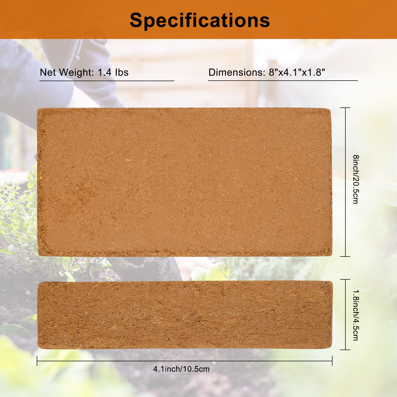 1 Pack Premium Coco Coir Brick - Substrate Coconut Fiber avaliação e preço