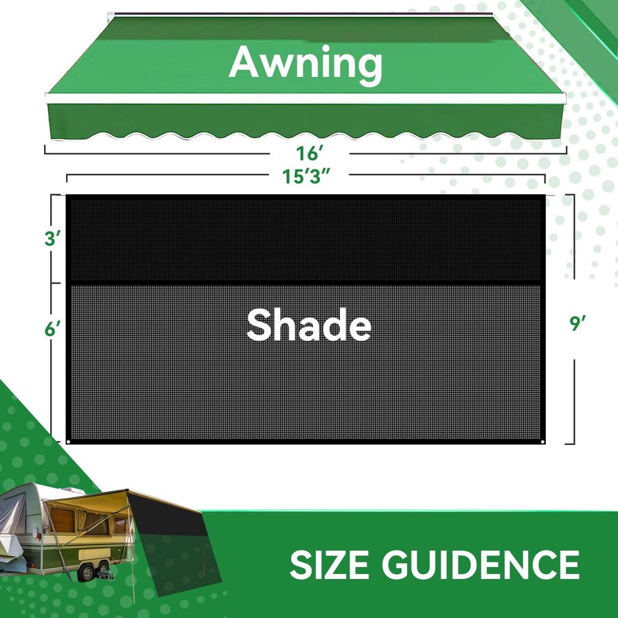 Awning Shade Screen with Zippe - Screen Top Mesh avaliação e preço