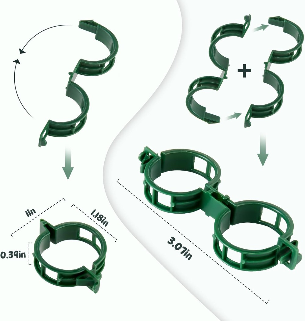 100 Pcs Plant Support Clips fo - Vine Climbing Plastic avaliação e preço