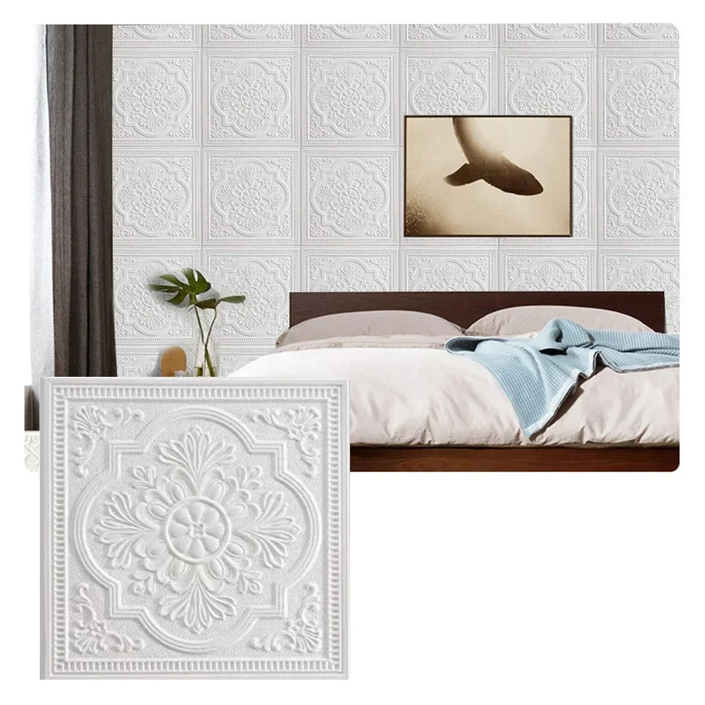 1/10 Pc 3D Wall Panel Wall Sti - Pvc Panel Background avaliação e preço