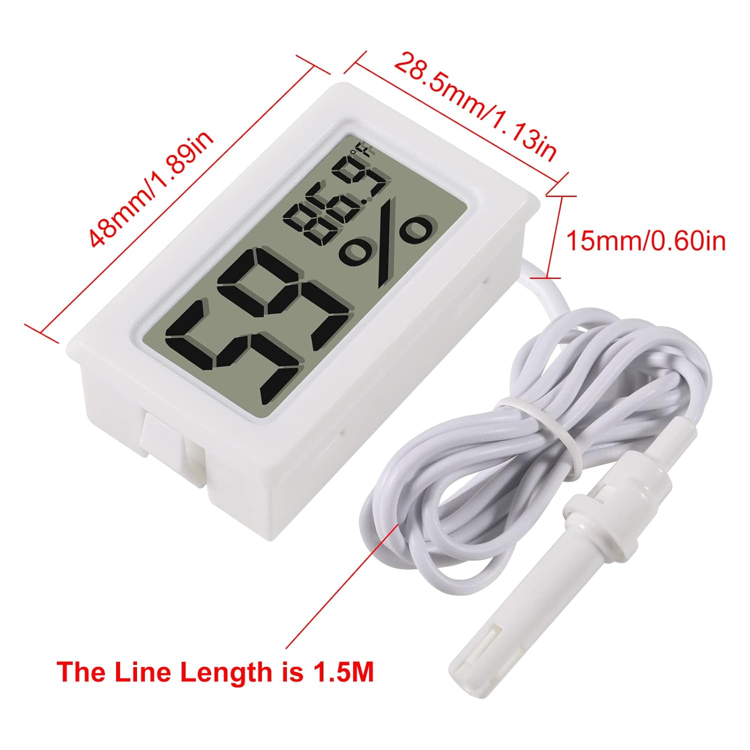 2pcs Mini Digital Hygrometer T - Digital Hygrometer Probe avaliação e preço