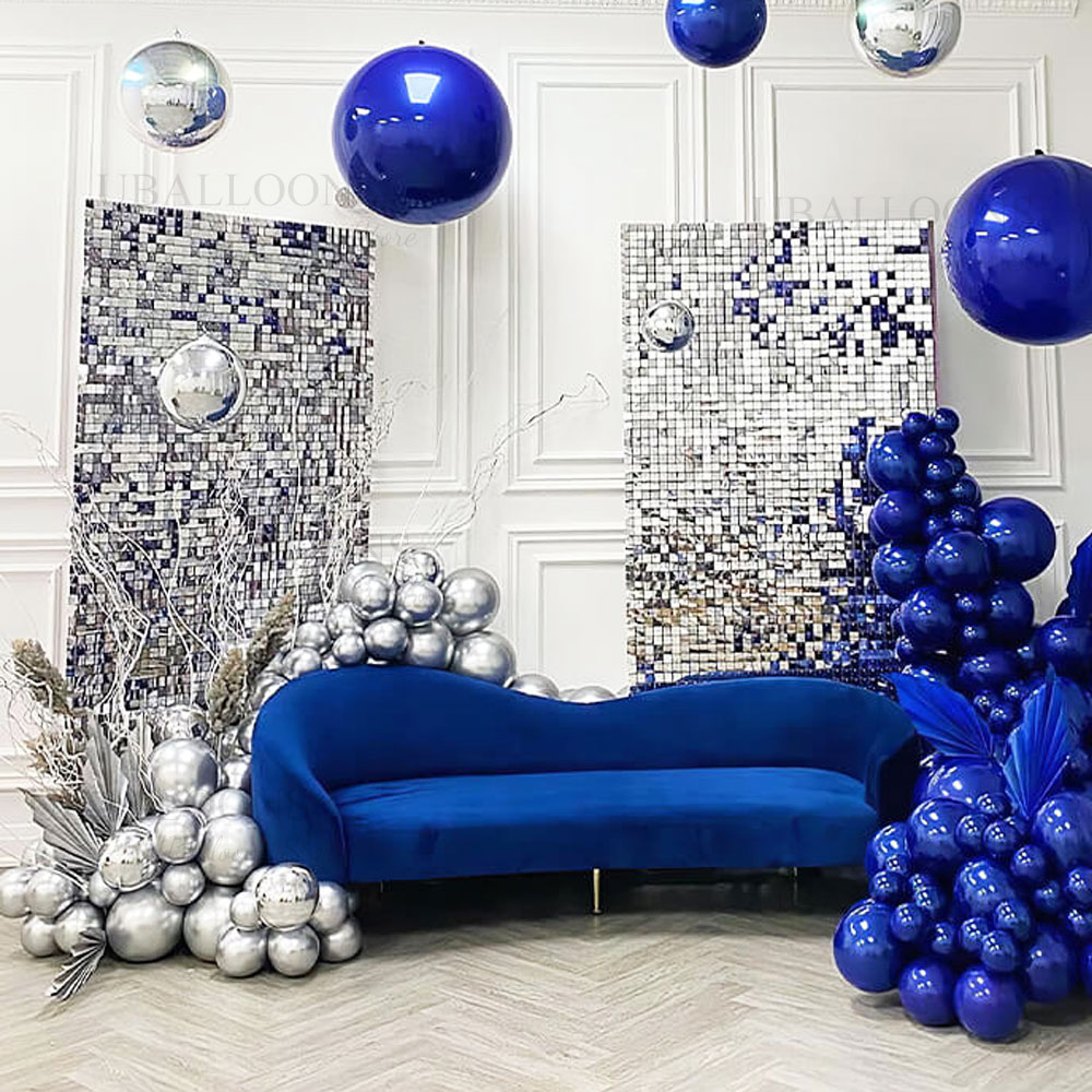 Silver Sequin Wall Backdrop Pa - Pvc Panel Background avaliação e preço