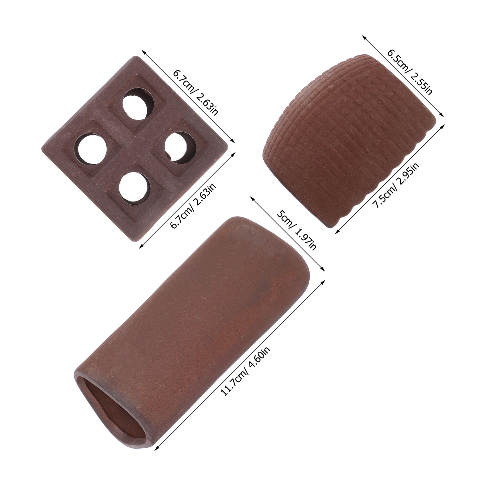 3Pcs Aquarium Decorative Rocke - Hide Cave Ceramic avaliação e preço